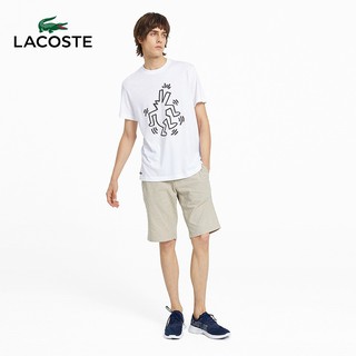 Lacoste เสื้อยืดลําลอง ลายหนังจระเข้ สไตล์ฝรั่งเศส สําหรับผู้ชาย