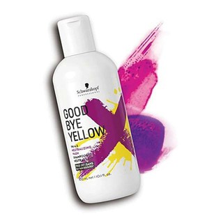 สินค้า แชมพูม่วง🌌Schwarzkopf Goodbye Yellow / Orange Shampoo แชมพู ผมทำสีโทนเทา ฆ่าประกายส้มเหลือง รักษา สีผม สีเทา silver /bc