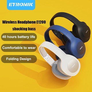 สินค้า ETRONIK Nokia E1200 Bluetooth 5.0 ซับวูฟเฟอร์ 40H หูฟังแบบสปอร์ตแบบพับได้พร้อมไมโครโฟน SBC Audio หูฟังชนิดใส่ในหูสำหรับโทรศัพท์, แล็ปท็อปพีซีเกม