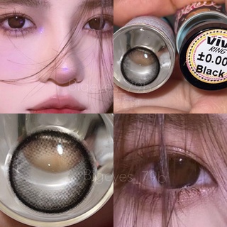 ✨ คอนแทคเลนส์สีดำ  ขนาดมินิ Mini  black ☀️กรองแสง uv (บิ๊กอาย คอนแทคเลนส์ Bigeye)vivi