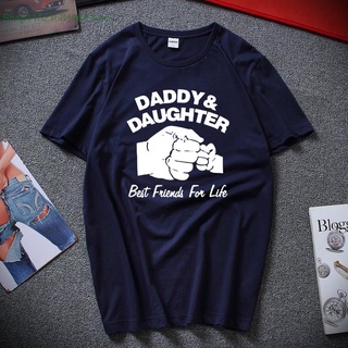เสื้อยืดพิมพ์ลายแฟชั่น เสื้อยืดแขนสั้นลําลอง พิมพ์ลาย Daddy And Daughter Best For Life Fathers Day Dad เหมาะกับของขวัญ ส