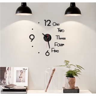 นาฬิกาติดผนัง 3D wall clock ลอก แปะ ติด ตัวหนังสือ 3D ติดง่าย DIY ไม่ต้องเจาะผนัง ของตกเเต่งบ้าน