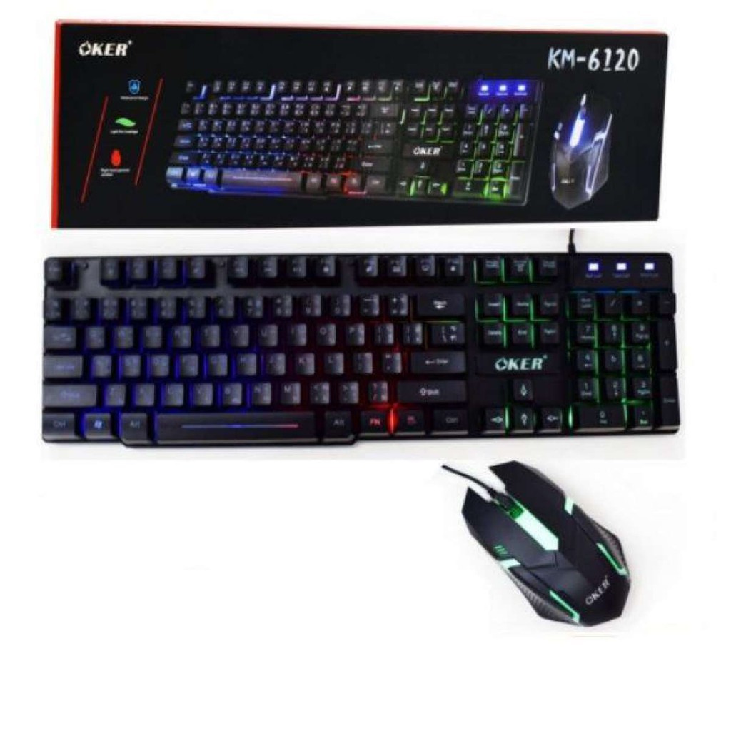 สินค้าพร้อมส่ง-2in1-oker-km-6120-gaming-keyboard-gaming-mouse