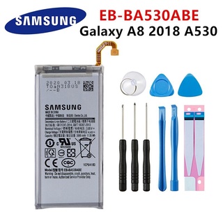 SAMSUNG Original EB-BA530ABE แบตเตอรี่3000MAh สำหรับ Samsung Galaxy A8 2018 A530 SM-A530 A530F A530K/L/S/W A530N/DS + เค