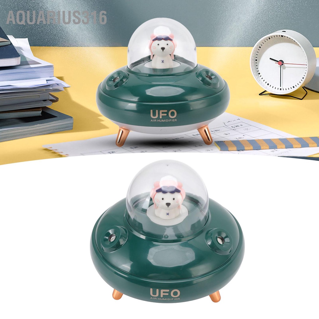 aquarius316-เครื่องทําความชื้น-รูป-ufo-400-มล-ไฟกลางคืน-usb-ขนาดเล็ก-สําหรับห้องนอน