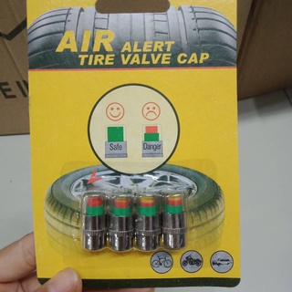 🔥พร้อมส่ง🔥 จุกลม จุกปิดลมล้อรถ มีที่วัดความดันลม แจ้งเตืนเมื่อยางลมอ่อน AIR Alert Tire Valve Cap (1 ชุดมี 4 ชิ้น)