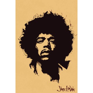 โปสเตอร์Jimi Hendrix โปสเตอร์จิมิ เฮนดริกซ์ โปสเตอร์ วอลเปเปอร์ ตกแต่งผนัง Poster โปสเตอร์วินเทจ โปสเตอร์วงดนตรี