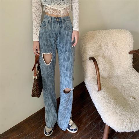 hot-sale-broken-love-thin-jeans-women-2022-high-waist-slit-flared-pants-loose-straight-wide-leg-long-pants