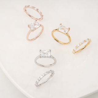 AR-Kang Collection***แหวน White CZ AAAAA (เงินแท้92.5%)