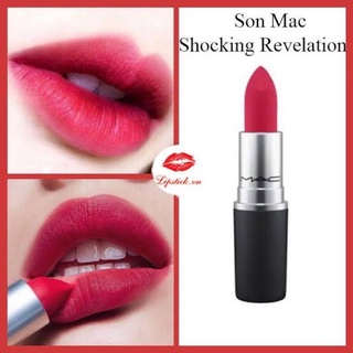 Beauty-Siam แท้ทั้งร้าน !! ลิปสติกแมค แท้ทั้งร้าน MAC POWDER KISS LIPSTICK 3 G.#306 SHOCKING REVELATION
