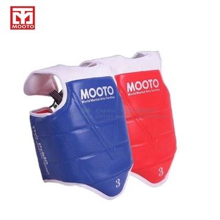 Mooto ® เสื้อกั๊กเทควันโด ของแท้ (สีแดง และสีน้ําเงิน Two in One ใช้งานคู่)