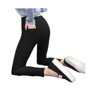 Janylucy  กางเกงขายาวสกินนี่ กางเกงขายาวเลกกิ้งสีดำ M-5XL ‼️ แพทเทิร์นเล็ก ควรสั่งเผื่อไซส์❗️ 