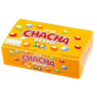 (ยกกล่อง) DELFI CHACHA PEANUT เดลฟี่ ชาช่า ลูกอมช็อกโกแลตสอดไส้ถั่วเคลือบน้ำตาล 156 กรัม