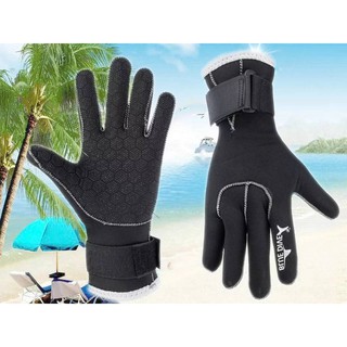 ถุงมือดำน้ำกันการแทก 3 MM ถุงมือสำหรับดำน้ำ Diving gloves Neoprene