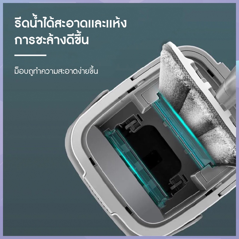 ชุดถังปั่นม็อบ-ไม้ถูพื้น-spin-mop-ถังปั่นพร้อม-ม็อบหัวแบน-ม็อบดันฝ่น-ไม้ถูพื้น-ม๊อบถูพื้น-ไม้ถูพื้นรีดน้ำ-ผ้าม็อบ-ผ้าม็อ