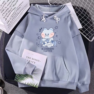 เสื้อกันหนาว มีฮู้ด ทรงหลวม พิมพ์ลายการ์ตูนน่ารัก ขนาดใหญ่ สําหรับผู้ชาย และผู้หญิง 2022