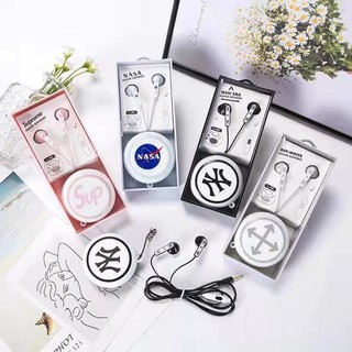 3.5mm หูฟังพร้อมไมค์คุยโทรศัพท์ได้ Music Universal Earphone With Microphone Cute Headphone In-ear Cartoon Headset Wired