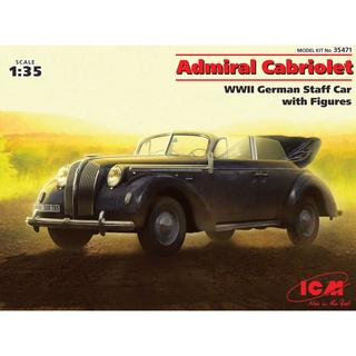 โมเดลประกอบ ICM Model 1/35 ICM35471 Admiral Cabriolet, WWII German Staff Car with Figures