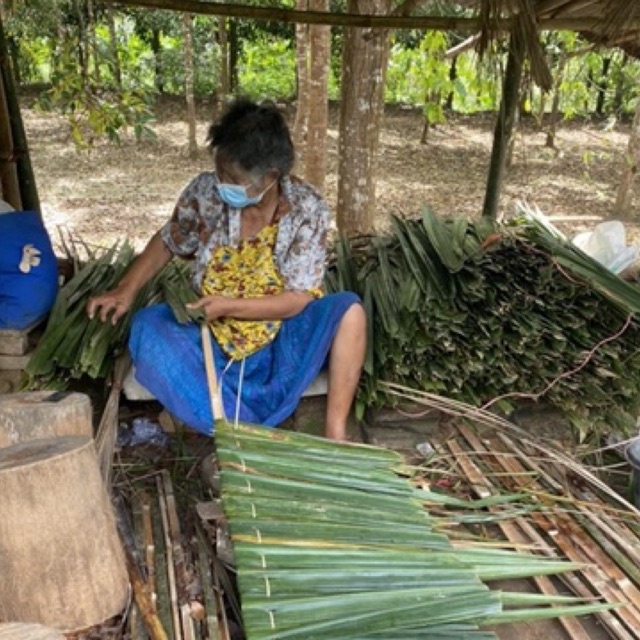 หลังคาใบจากสาคู-ขนาด40x150cm-ภูมิปัญญาของคนไทย