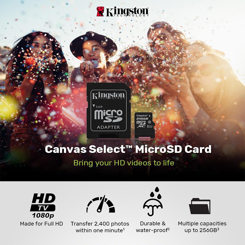ภาพสินค้า(ของแท้)เมมโมรี่การ์ด Kingston16GB/ 32GB/64 Kingston Memory Card Micro SD 32 GB Class 10 คิงส์ตัน เมมโมรี่การ์ด 32 GB จากร้าน gk_bangkok บน Shopee ภาพที่ 1