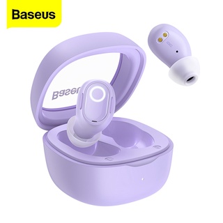 Baseus WM02 TWS หูฟังบลูทูธ สเตอริโอไร้สาย 5.3 หูฟังบลูทูธ ควบคุมแบบสัมผัส ตัดเสียงรบกวน ชุดหูฟังเล่นเกม