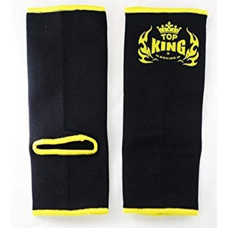 Top King boxing  ท็อปคิงส์ แองเกิ้ล ผ้ารัดข้อเท้า สนับเท้า ชกมวย ดำเหลือง ไซส์ L (คู่) ชกมวย Boxing ankle support Size L