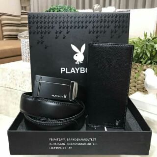 ห้ามพลาด!!! PLAYBOY LEATHER BELT& Limited Edition Playboyแท้💯outlet เซทนี้สุดคุ้มค่ะได้ทั้งเข็มขัดและกระเป๋าสตางค์ใบยาว