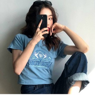 Triple A💕  crop top t shirt Short-sleeved T-shirt female 2021 summer new top