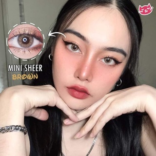 คอนแทคเลนส์ kittykawaii Mini Sheer Brown✨สายตาปกติถึง-600