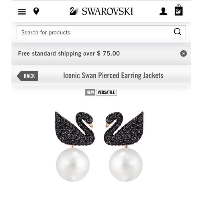 iconic-swan-pierced-earring-jackets-ต่างหู-swarovski-งานหงษ์ค่ะ