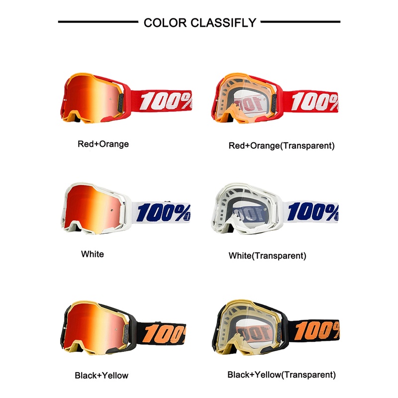 ภาพหน้าปกสินค้าแว่นตา 100% 100% Goggles 100% สําหรับรถจักรยานยนต์วิบาก Mtb Goggles 387 14 สี จากร้าน neutrally.th บน Shopee