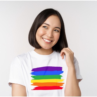 เสื้อยืด LGBTQ+  pride สนับสนุนความเท่าเทียม V1 เลือกสีได้
