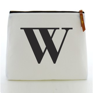 กระเป๋า ALPHABET MAKEUP BAGS LARGE WHITE “W”