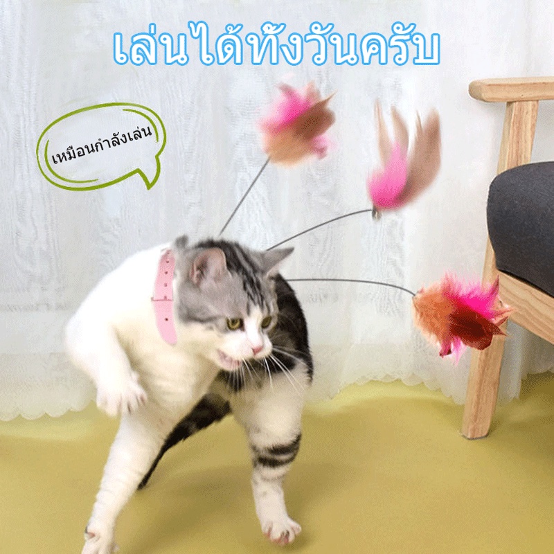 cod-ไม้ตกแมว-ไม้ล่อแมว-ของเล่นแมว-ปลอกคอติดแมวตลก-แท่งแมวตลก-ปลอกคอล่อแมว-มีราคาส่ง