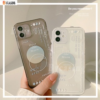 เคสโทรศัพท์มือถือ ซิลิโคนนุ่ม ใส ลายดวงจันทร์ สร้างสรรค์ สําหรับ Oppo A15 A15S A16 A54 A3S A5S A12 A7 F9 A52 A72 A92 A53 A31 A9 A5 2020 Reno 5 Reno6 Reno2F Realme8 5G