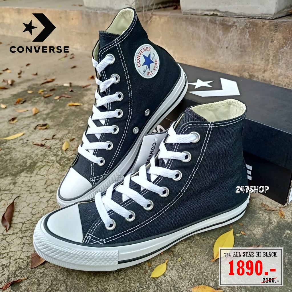 รองเท้าผ้าใบหุ้มข้อ-converse-รุ่น-all-star-hi-black-รหัส-m9160cbk-สินค้าลิขสิทธิ์แท้-100