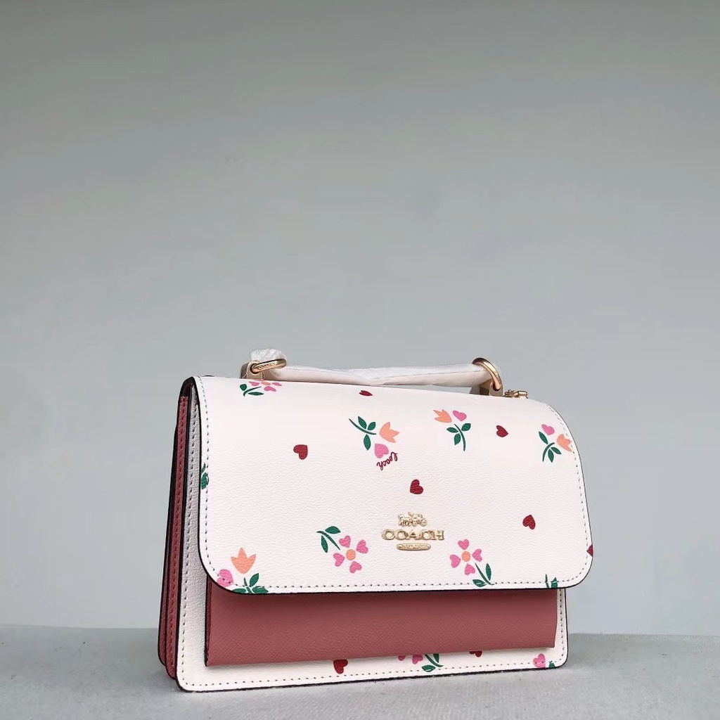 ของแท้-coach-c7596-klare-crossbody-with-daisy-ผู้หญิงเย็บปักถักร้อย-สลิง-กระเป๋าโซ่