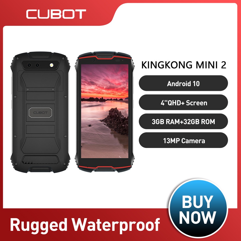 Cubot KingKong MINI 2 Rugged Waterproof Phone Android 10 3GB+32GB 13MP ...