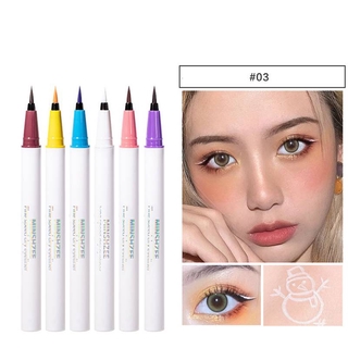 ดินสออายไลเนอร์ แบบน้ํา สีขาว กันน้ํา ติดทนนาน 6 สี