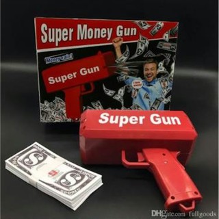 ของเล่นปืนยิงธนบัตร  SUPER MONEY GUN ปืนยิงแบงค์ ปืนยิงธนบัตรมี 100 ใบ พร้อมในกล่อง