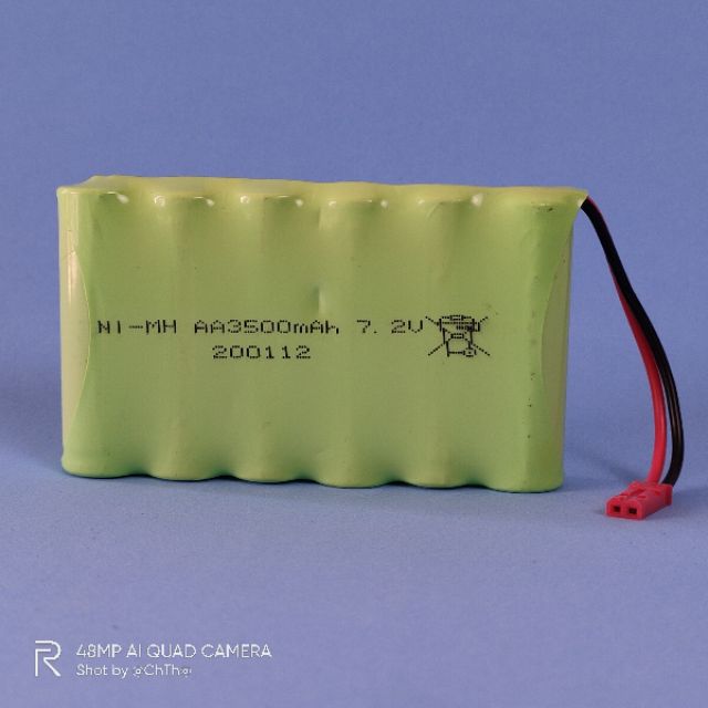 แบตเตอรี่รถบังคับ-ถ่านชาร์จ-7-2v-3500-mah-ni-mh-แจ็คแดง-ใส่-huina-1550-ได้-หรือรถบังคับรุ่นอื่นๆได้-ที่ใช้ไฟ-7-2v