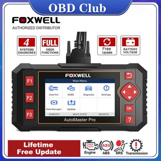 Foxwell NT604 Elite เครื่องสแกนเนอร์วินิจฉัยรถยนต์ OBD2 ABS SRS 4 ระบบ