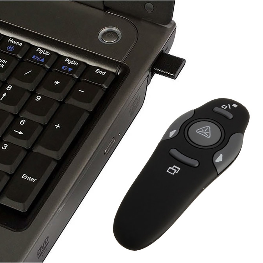 ปากกาพลิก USB ไร้สาย PPT Presentation Pointer Clicker 2.4GHz Presenter ...