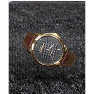 US SUBMARINE นาฬิกาข้อมือชาย เรือนสแตนเลส2ไมครอนสายหนังแท้ Quartz Analog (3เข็ม)กันน้ำ3ATM เครื่องญี่ปุ่น