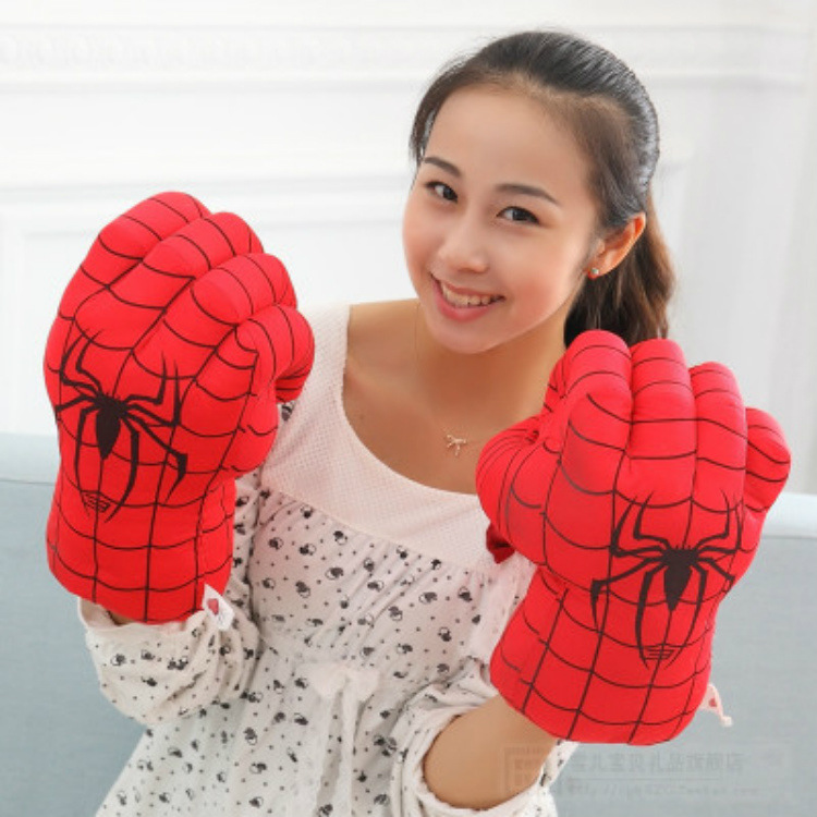 สร้างสรรค์น่ารักถุงมือมวย-spiderman-สีเขียวยักษ์มวยของเล่นตุ๊กตาของขวัญสำหรับเด็ก