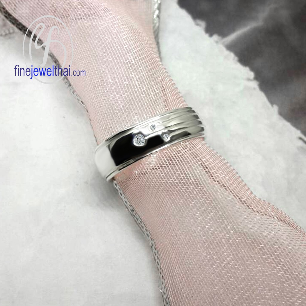 finejewelthai-แหวนเพชร-เพชร-แหวนหมั้น-แหวนแต่งงาน-diamond-cz-wedding-ring-silver-white-gold-r3013cz