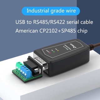 สายเคเบิ้ลพอร์ตอนุกรม Dtech USB เป็น RS485 RS422 CP2102+SP485 ชิปคู่ รองรับ Windows 10 8 7 XP OS Linux Android (0.5 ม. 1.5 ม. สีดํา)