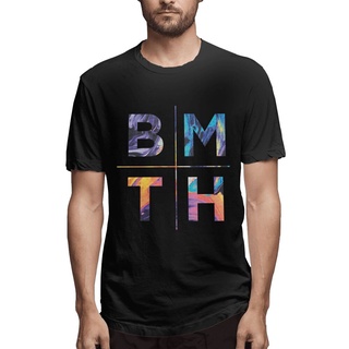 เสื้อท็อป สวมใส่สบาย พิมพ์ลาย Bring Me The Horizon สีดํา สําหรับผู้ชาย