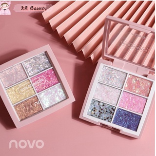 NOVO Colorful Eyeshadow โนโวNo.5311 อายแชโดว์ กริตเตอร์แน่น ติดทน กันน้ำ