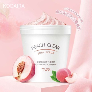 KODAIRA 🍑 ครีมขัดผิวกาย 🍑 กลิ่นพีช ให้ความชุ่มชื้น กําจัดผิวที่ตายแล้ว สําหรับผู้หญิง 200 กรัม  Body Scrub Cream